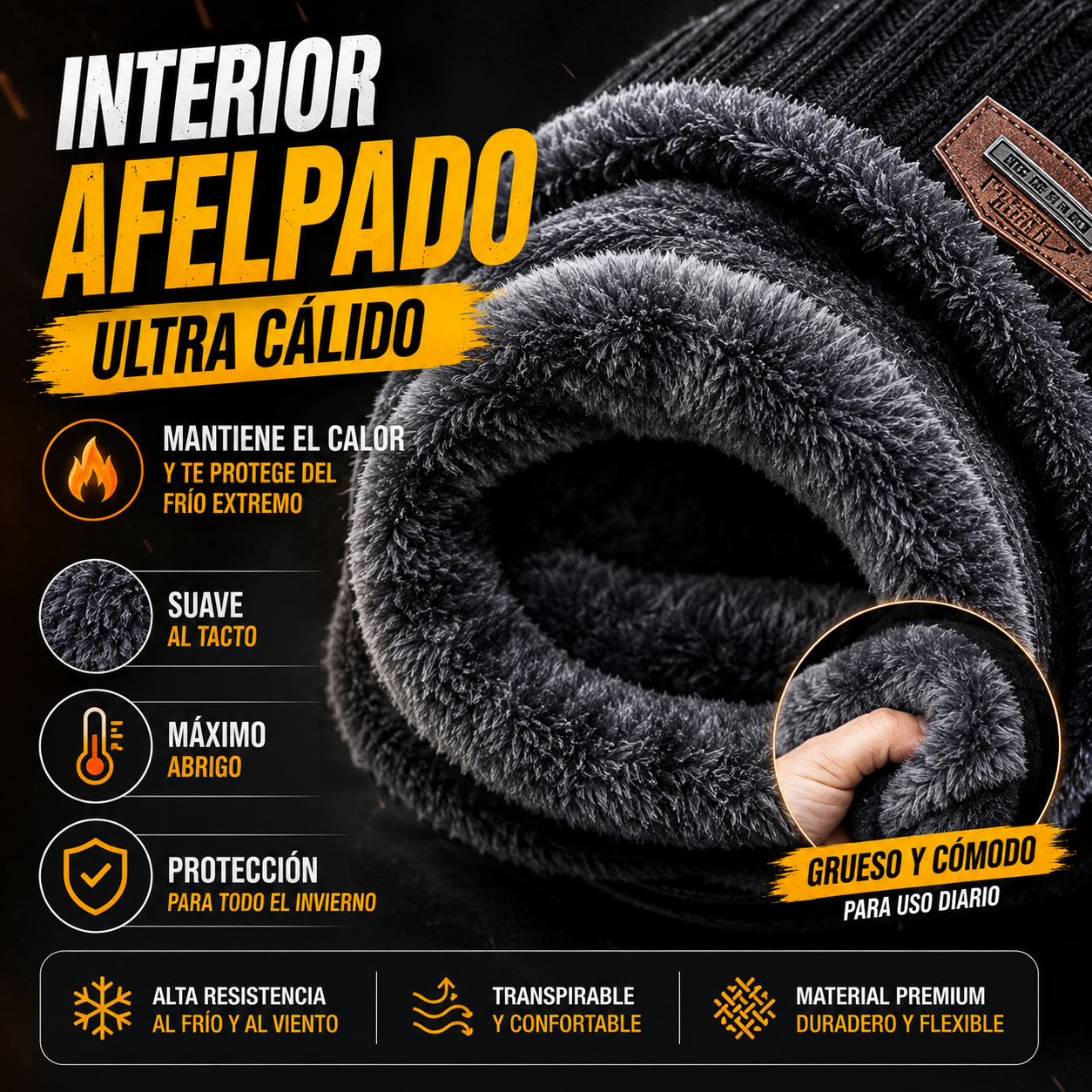 ¿Cansado de pasar frío cada invierno? ThermoFit protege tu cabeza y cuello para que disfrutes cada día.