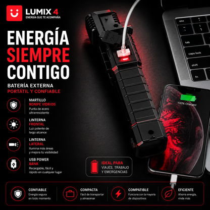 Linterna Táctica 4 en 1 - LumiX 4