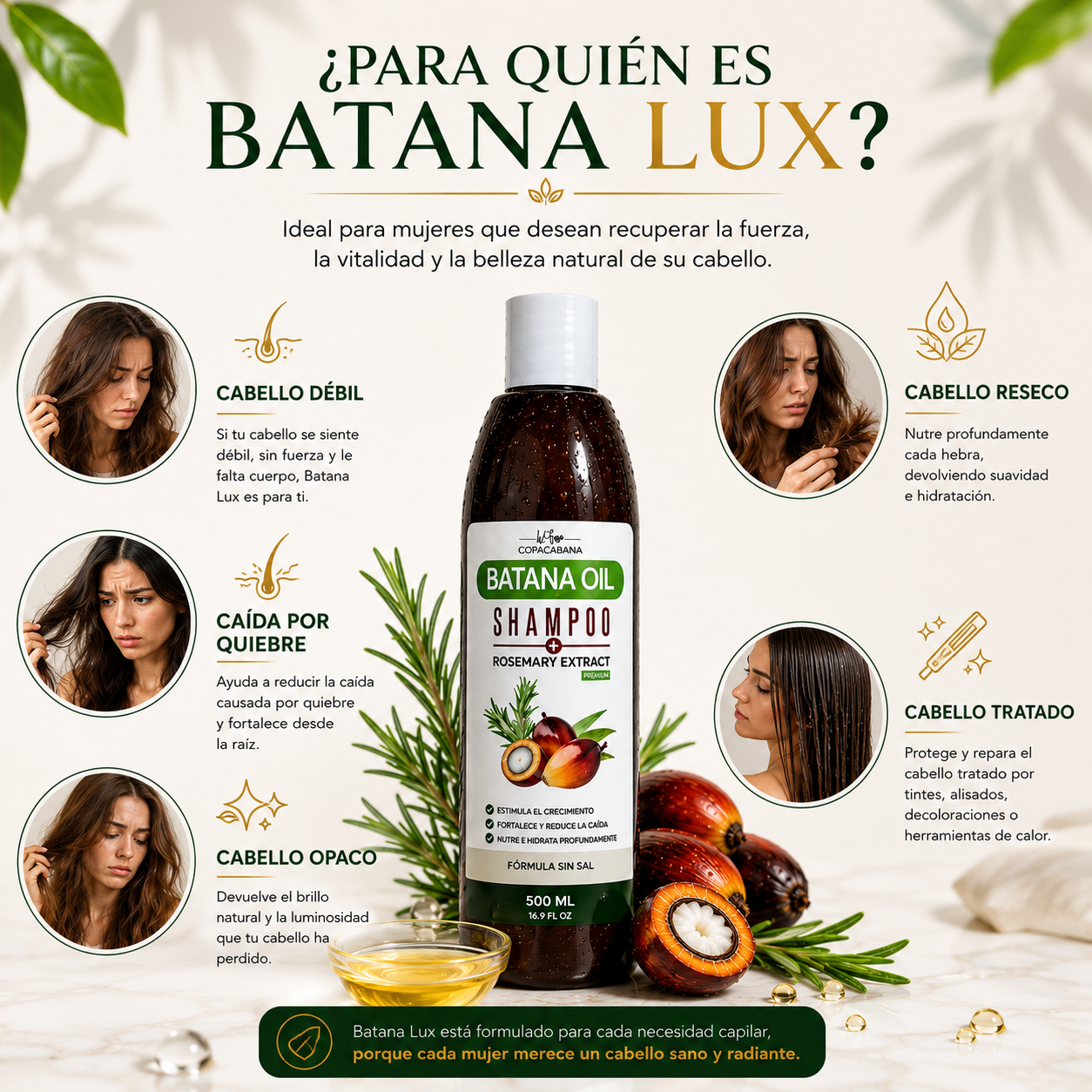 Batana Lux- Shampoo Fortalecedor de Batana & Romero