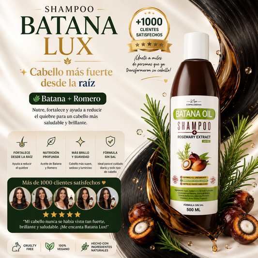 Batana Lux- Shampoo Fortalecedor de Batana & Romero