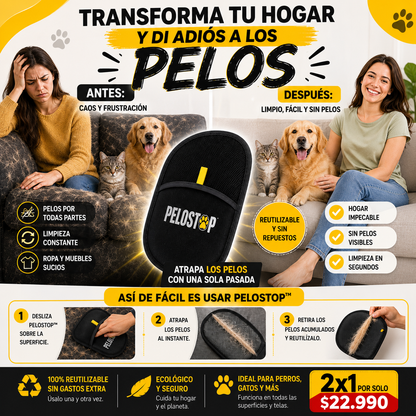 PeloStop - Guante Atrapa Pelos 2x1