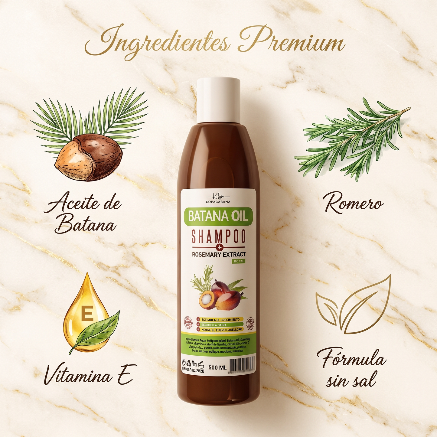 Batana Lux- Shampoo Fortalecedor de Batana & Romero